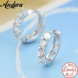 925 Silver Zircon Crystal Earrings Women Wedding Jewelry