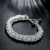 925 Silver High Lady Bracelet Circle Charm Jewelry Gift