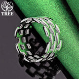 925 Silver Hollow Charm Rings for Women Man Engagement Wedding Birthday Gift
