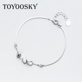 925 Silver Women's Lucky Ball Chain Bracelet