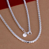 925 Sterling Silver Necklace & Pendant, Twisted Rope Chain Necklaces