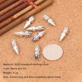 925 Sterling Thai Silver Bracelet Beaded Leather Rope Fashion Ch Letter