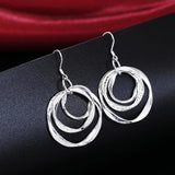925 Silver Necklace Earring Set for Women Wedding Party LS09