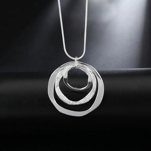 925 Silver Necklace Earring Set for Women Wedding Party LS09