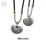 999 Pure Silver Necklace Fengshui Pendant For Women Change Luck Sweater Chain