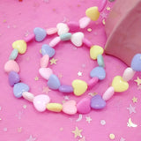 Miracle Spring Heart Solid Necklace - Pastel Colors
