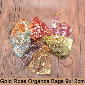 12 Organza Bag 200pcs Jewelry Packaging Earrings Wedding Gift Packaging Rose