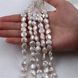 10-11mm Baroque Coin Shape Loose Pearl for Necklace or Bracelet