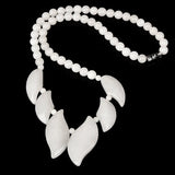Cream-white Pendant and Jade Chalcedony Necklace 18inch Gem