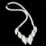 Cream-white Pendant and Jade Chalcedony Necklace 18inch Gem
