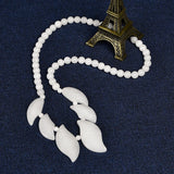 Cream-white Pendant and Jade Chalcedony Necklace 18inch Gem