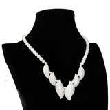 Cream-white Pendant and Jade Chalcedony Necklace 18inch Gem