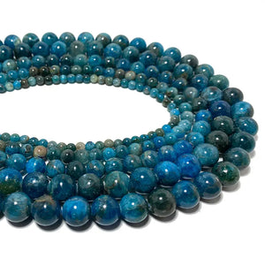 100% Natural Apatite Round Stone Beads 4/6/8/10MM