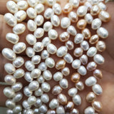 AA Natural Pink Leaf Shape Pearls 6-7mm 84-85pcs