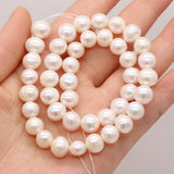 Real Freshwater Pearl Beads Round Natural Loose 14''