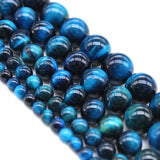 Natural Tiger Eye Gem Stone Round Beads 4-12mm Strand 15''