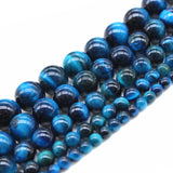 Natural Tiger Eye Gem Stone Round Beads 4-12mm Strand 15''