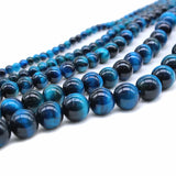 Natural Tiger Eye Gem Stone Round Beads 4-12mm Strand 15''