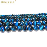 Natural Zircon Tiger Eye Gem Stone Beads Bracelet Necklace 15''