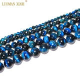 Natural Zircon Tiger Eye Gem Stone Beads Bracelet Necklace 15''