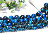 Natural Zircon Tiger Eye Gem Stone Beads Bracelet Necklace 15''
