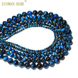 Natural Zircon Tiger Eye Gem Stone Beads Bracelet Necklace 15''