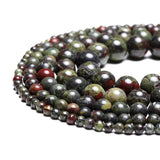 Dragon Blood Stone Beads Round Loose Gemstones DIY Bracelet
