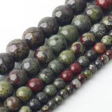 Dragon Blood Stone Beads Round Loose Gemstones DIY Bracelet