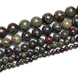 Dragon Blood Stone Beads Round Loose Gemstones DIY Bracelet
