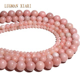 Natural Round Pink Opal Gem Stone Beads 4/6/8/10mm Strand 15''