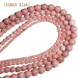 Natural Round Pink Opal Gem Stone Beads 4/6/8/10mm Strand 15''