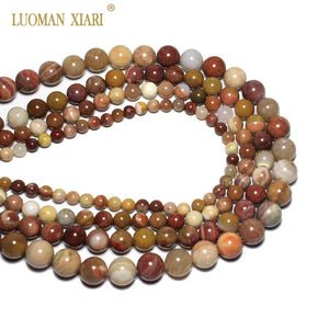 Natural Pink Petrified Wood Stone Beads 6-12mm 15''