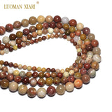 Natural Pink Petrified Wood Stone Beads 6-12mm 15''