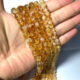 100% Natural Citrines Yellow Crystal Round Spacer Beads 6/8/10MM