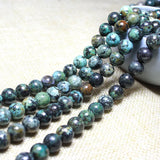 100% Natural Green Turquoise Round Stone Beads DIY Jewelry Making