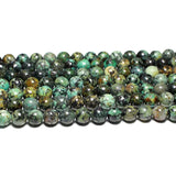 100% Natural Green Turquoise Round Stone Beads DIY Jewelry Making