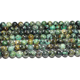 100% Natural Green Turquoise Round Stone Beads DIY Jewelry Making