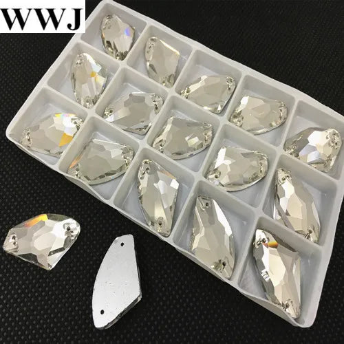 Galactic Sew On Stones Crystal Clear 5x10mm,9x14mm,12x19mm,16x27mm