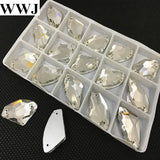 Galactic Sew On Stones Crystal Clear 5x10mm,9x14mm,12x19mm,16x27mm