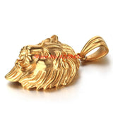 Men's Lion Head Pendant Stainless Steel Necklace Gift