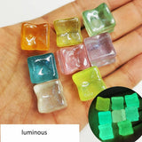 Acrylic Ice Cube Beads Translucent Square DIY Accessories