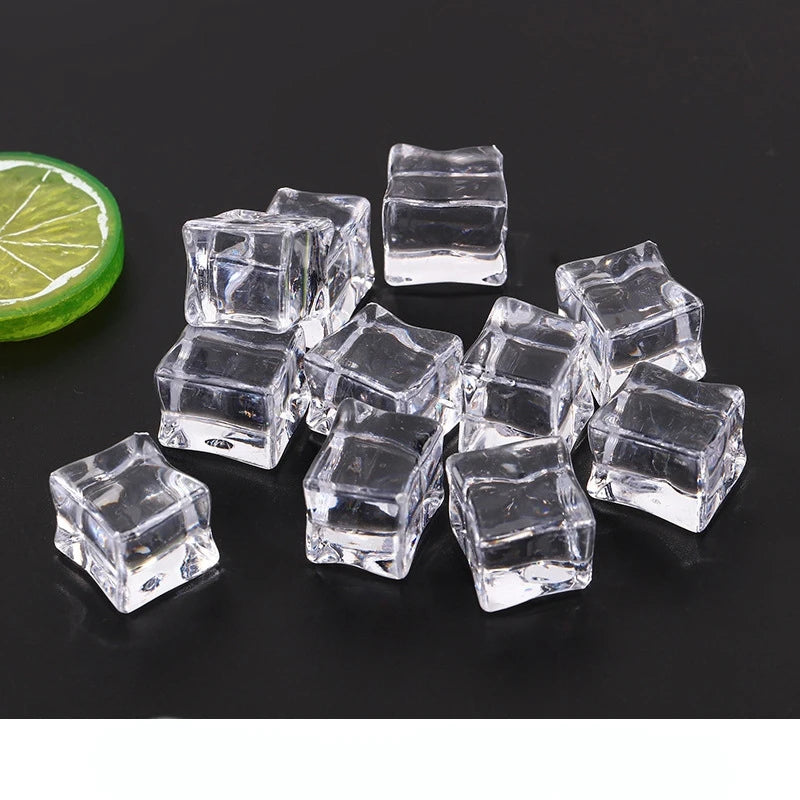 Acrylic Ice Cube Beads Translucent Square DIY Accessories