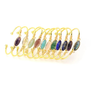 Colorful Tree of Life Crystal Bangle Bracelet for Women Girls