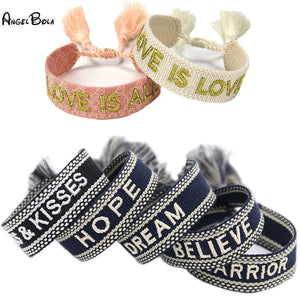 Adjustable Rope Bracelets Ethnic Friendship Bracelets Women Men Tassel Woven