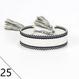 Adjustable Rope Bracelets Ethnic Friendship Bracelets Women Men Tassel Woven