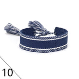 Adjustable Rope Bracelets Ethnic Friendship Bracelets Women Men Tassel Woven