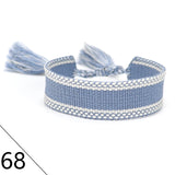 Adjustable Rope Bracelets Ethnic Friendship Bracelets Women Men Tassel Woven