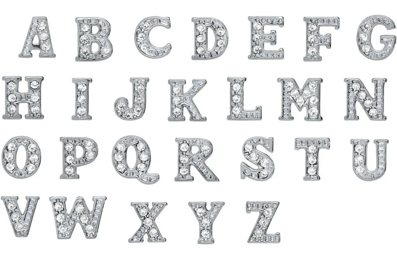 Alphabet Floating Charms A-Z Silver Metal for Glass Living Locket