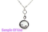 Alphabet Floating Charms A-Z Silver Metal for Glass Living Locket
