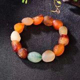 Alxa Gobi Stone Bracelet with Shape Beads Lucky Charm Jewelry